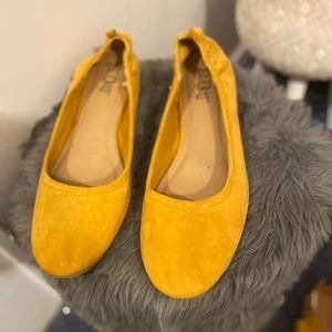 Yellow Flats with heel
